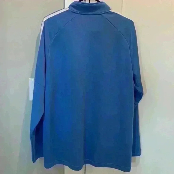Adidas sky blue long sleeve 1/4 zip  mens L - Picture 6 of 8